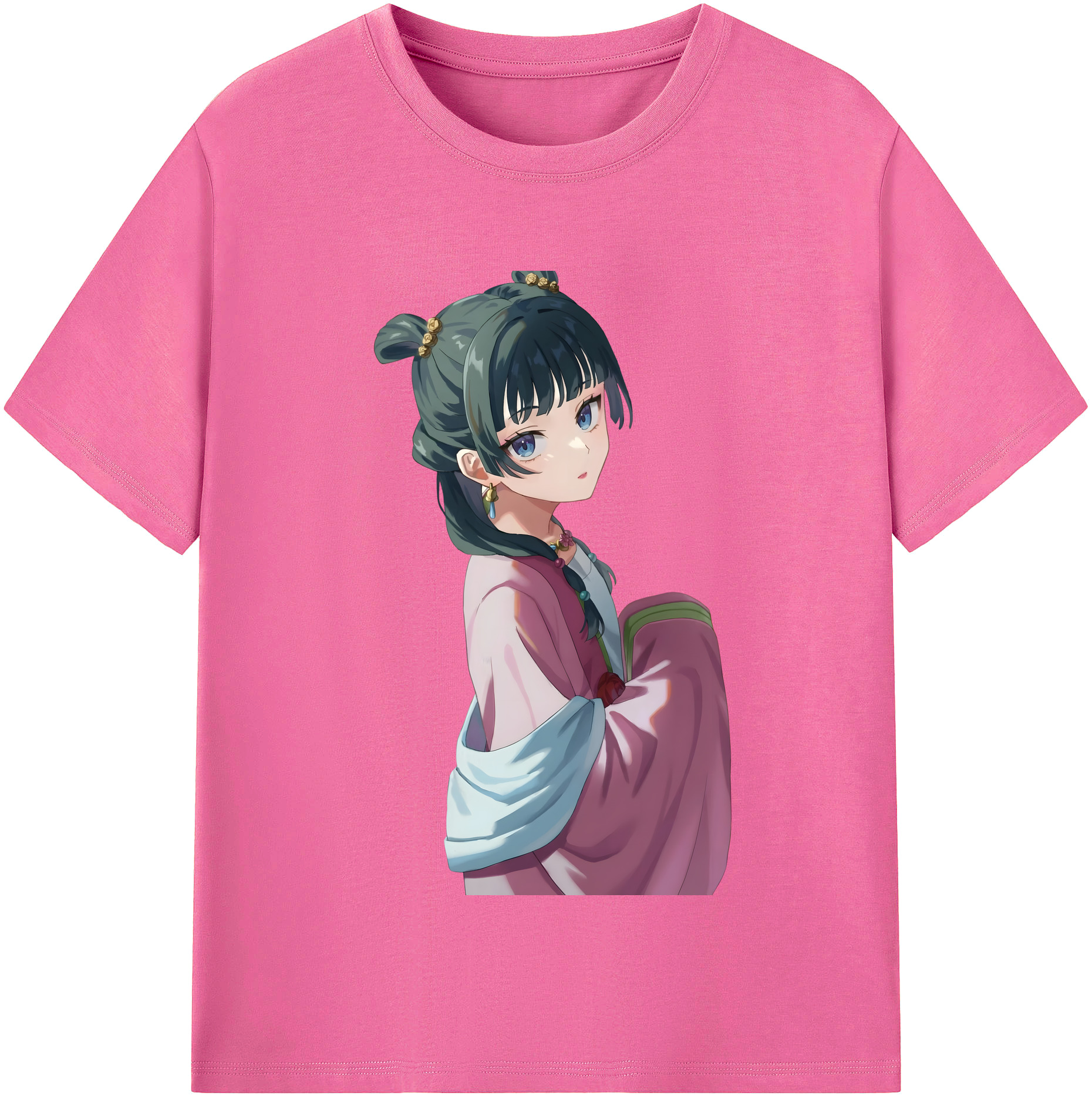 （画像用） 薬屋のひとりごと The Apothecary Diaries レディースカジュアルプリントTシャツ（綿100％）